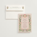 "Garden Heirloom" - Wedding Invitations in Peony by Elly - Invitation with Envelope