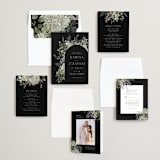 "A Wedding in the Garden" - Wedding Invitations in Charcoal by Chris Griffith - Invitation Suite