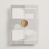 "A Wedding in the Garden" - Wedding Invitations in Charcoal by Chris Griffith - Assembled with Vellum Wrap and Wax Seal