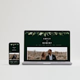 "Forest Finds" - Wedding Invitations in Emerald by Susan Moyal - FREE Wedding Website