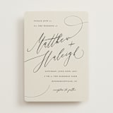 "Tilted Script" - Wedding Invitations in Ivory by Hannah Williams - Front