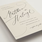 "Tilted Script" - Wedding Invitations in Ivory by Hannah Williams - Detail