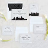 "Big City - Philadelphia" - Wedding Invitations in Light Taupe by Hooray Creative - Invitation Suite