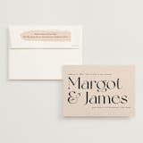 "SoHo" - Wedding Invitations in Blush by Hudson meet Rose - Invitation with Envelope