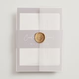 "In this together" - Wedding Invitations in Plum by Lea Delaveris - Vellum Wrap with Wax Seal