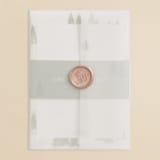 "Into the Forest" - Wedding Invitations in Cream by Alethea and Ruth - Assembled with Vellum Wrap and Wax Seal