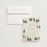 "Into the Forest" - Wedding Invitations in Cream by Alethea and Ruth - Invitation with Envelope