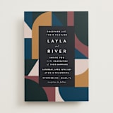 "Abstract Jewels" - Wedding Invitations in Noir by Maria Alou - Front