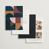 "Abstract Jewels" - Wedding Invitations in Noir by Maria Alou - Back of Card Options