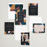 "Abstract Jewels" - Wedding Invitations in Noir by Maria Alou - Invitation Suite