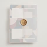 "Abstract Jewels" - Wedding Invitations in Noir by Maria Alou - Assembled with Vellum Wrap and Wax Seal