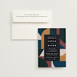 "Abstract Jewels" - Wedding Invitations in Noir by Maria Alou - Invitation with Envelope