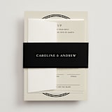 "Bocce" - Wedding Invitations in Tuxedo by Megan Davis - Assembled with Belly Band