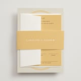"Bocce" - Wedding Invitations in Melon by Megan Davis - Assembled with Belly Band