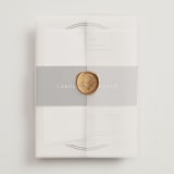 "Bocce" - Wedding Invitations in Tuxedo by Megan Davis - Assembled with Vellum Wrap and Wax Seal