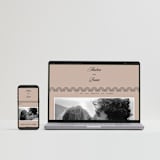 "Initials Circle Arch" - Wedding Invitations in Latte by FRANI - FREE Wedding Website
