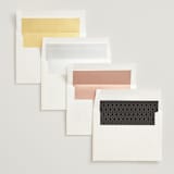 "Initials Circle Arch" - Wedding Invitations in Latte by FRANI - Envelope Liner Options