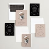 "Initials Circle Arch" - Wedding Invitations in Latte by FRANI - Invitation Suite