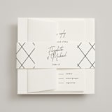 "Symphony" - Wedding Invitations in Pearl by Jackie Mangiolino - Assembled with Vellum Wrap and Wax Seal
