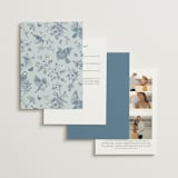 "Empire" - Wedding Invitations in Dusty Blue by Jennifer Postorino - Back of Card Options