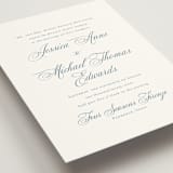 "Empire" - Wedding Invitations in Dusty Blue by Jennifer Postorino - Detail