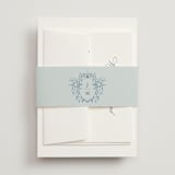 "Empire" - Wedding Invitations in Dusty Blue by Jennifer Postorino - Assembled with Belly Band