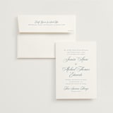 "Empire" - Wedding Invitations in Dusty Blue by Jennifer Postorino - Invitation with Envelope