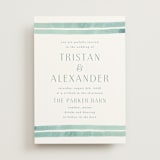 "Tidal Stripe" - Wedding Invitations in Sky by Katharine Watson - Front