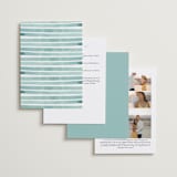 "Tidal Stripe" - Wedding Invitations in Sky by Katharine Watson - Back of Card Options