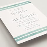 "Tidal Stripe" - Wedding Invitations in Sky by Katharine Watson - Detail
