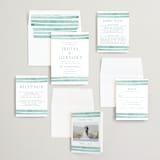 "Tidal Stripe" - Wedding Invitations in Sky by Katharine Watson - Invitation Suite
