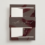 "Garnet" - Wedding Invitations in Walnut by Olivia Kanaley Inman - Assembled with Belly Band