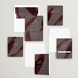 "Garnet" - Wedding Invitations in Walnut by Olivia Kanaley Inman - Invitation Suite