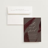 "Garnet" - Wedding Invitations in Walnut by Olivia Kanaley Inman - Invitation with Envelope