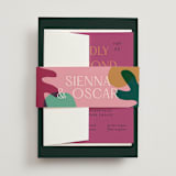 "Miami" - Wedding Invitations in Bird of Paradise by Ashley DeMeyere - Assembled with Belly Band