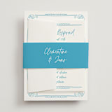 "darby" - Wedding Invitations in Azure by Kelly Watkins - Assembled with Belly Band