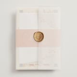"Fall in Love" - Wedding Invitations in Autumn by Morgan Ramberg - Assembled with Vellum Wrap and Wax Seal