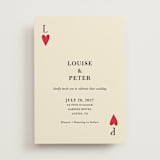 "Red Hearts" - Wedding Invitations in Champagne by Helena Vitto - Front