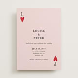 "Red Hearts" - Wedding Invitations in Dusty Rose by Helena Vitto - Front