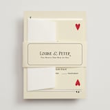 "Red Hearts" - Wedding Invitations in Champagne by Helena Vitto - Assembled with Belly Band