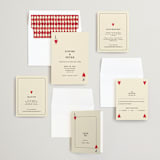 "Red Hearts" - Wedding Invitations in Champagne by Helena Vitto - Invitation Suite