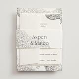 "Forever" - Wedding Invitations in Ink by Blustery August - Assembled with Belly Band