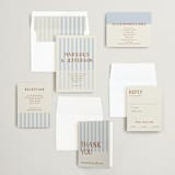 "Stripes" - Wedding Invitations in Wave by Kelly Watkins - Invitation Suite