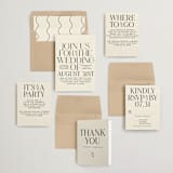 "Floral Emblem" - Wedding Invitations in Cream by Baumbirdy - Invitation Suite