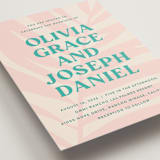 "The Palm" - Wedding Invitations in Flamingo by Pixel and Hank - Detail