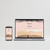 "The Grid" - Wedding Invitations in Rosebud by Mansi Verma - FREE Wedding Website