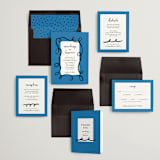 "Swirl Frame" - Wedding Invitations in Cobalt by mo kelley - Invitation Suite