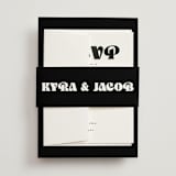 "boba" - Wedding Invitations in Onyx by Up Up Creative - Assembled with Belly Band