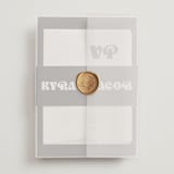 "boba" - Wedding Invitations in Onyx by Up Up Creative - Assembled with Vellum Wrap and Wax Seal
