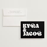 "boba" - Wedding Invitations in Onyx by Up Up Creative - Invitation with Envelope